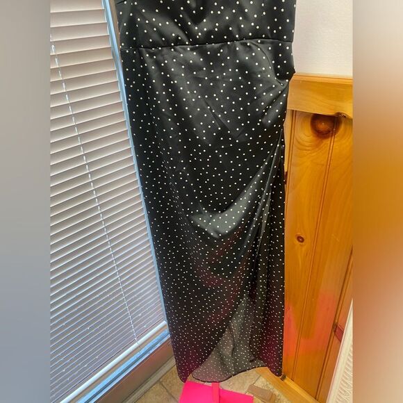 NWT Zara DOTTED SATIN EFFECT CORSET DRESS Sz M - Picture 4 of 9